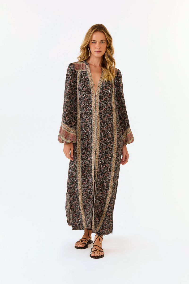 Chemise Ggt Estampa Isla Preto