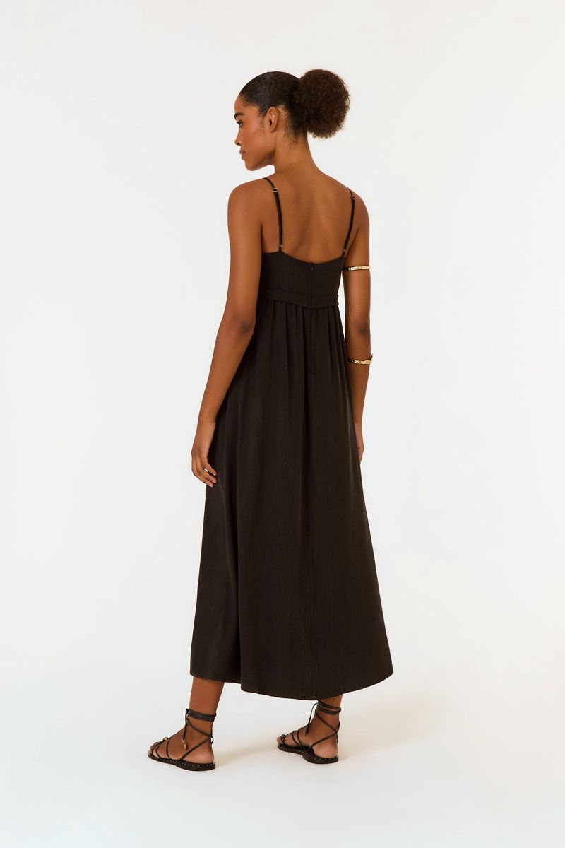 Vestido Midi Busto Recortes