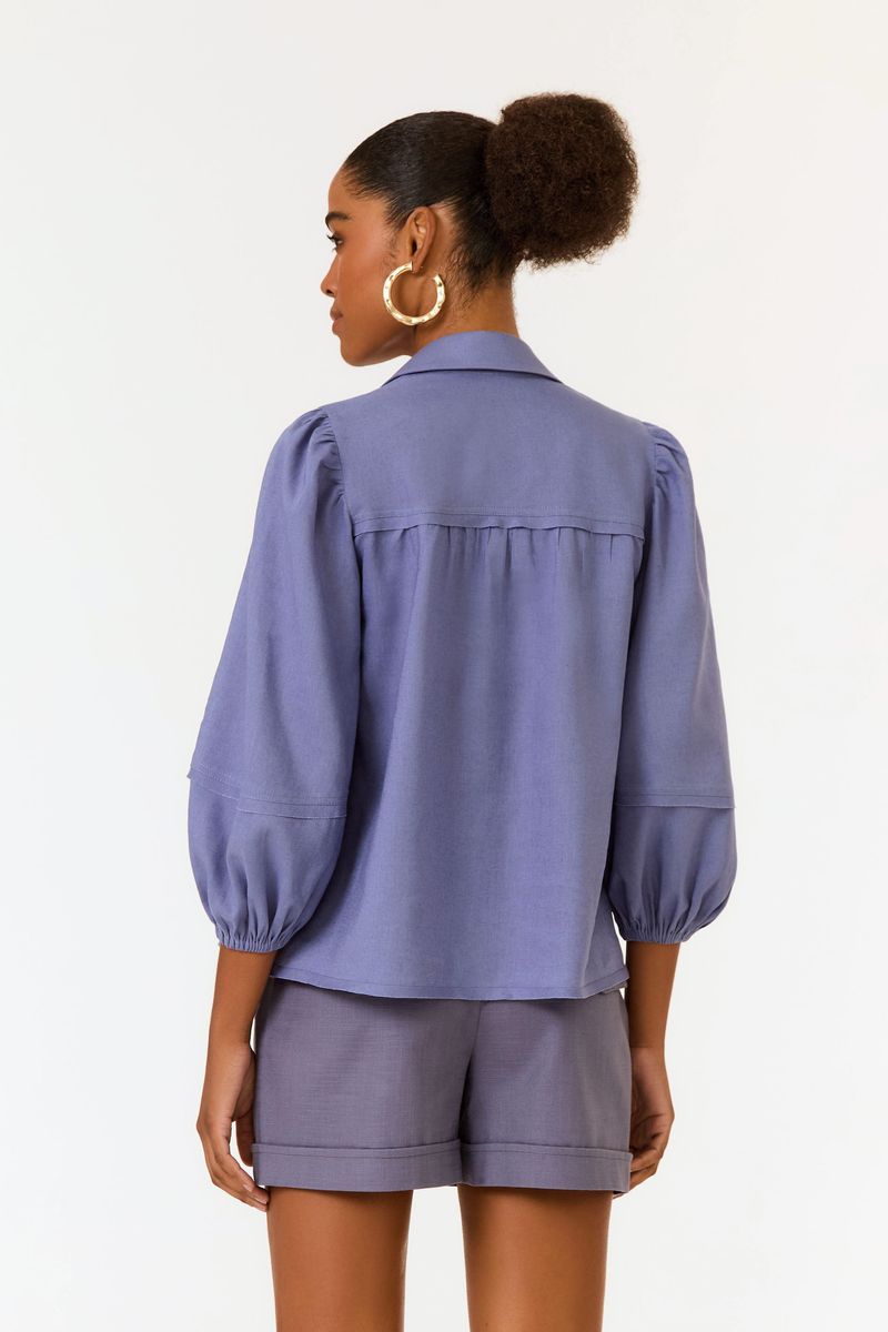Blusa Recortes Manga