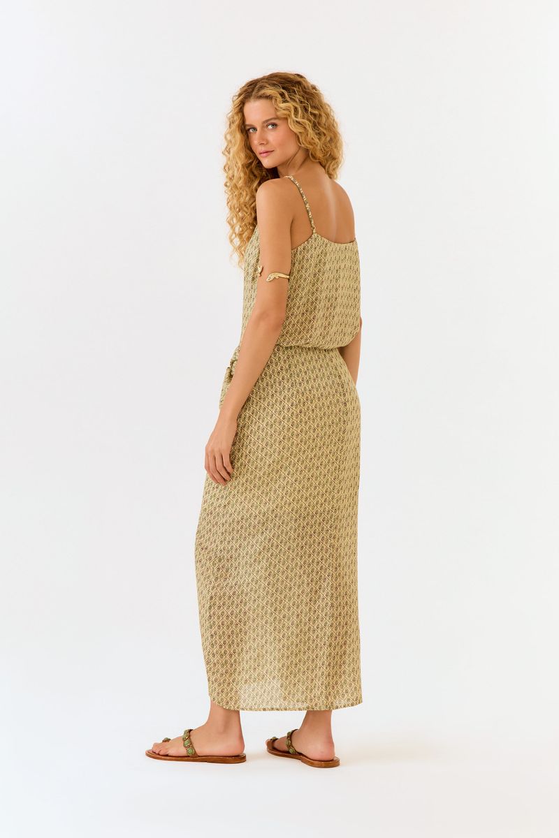 Saia Midi Estampa Lupine