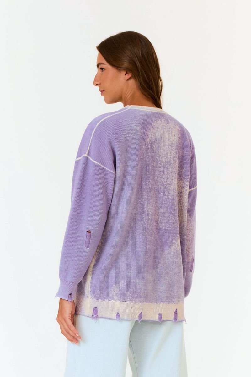 Casaco Tricot Stoned Washed