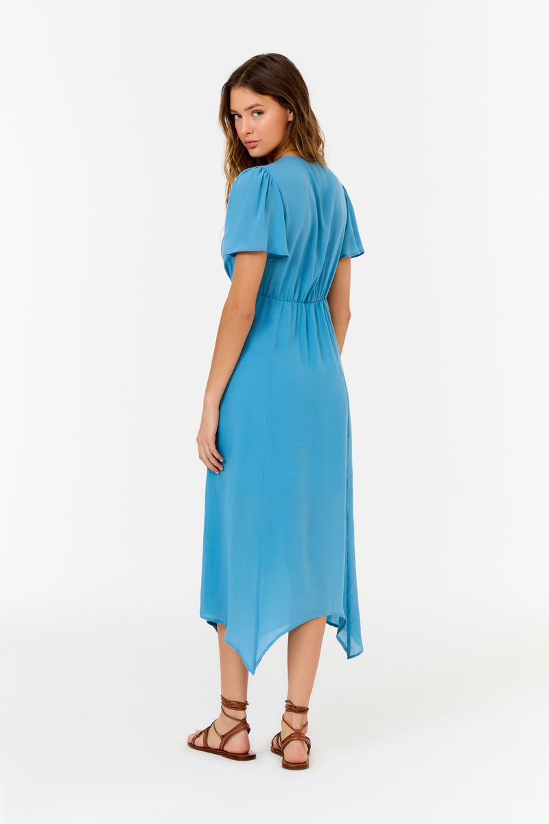 Vestido Midi Decote Recorte