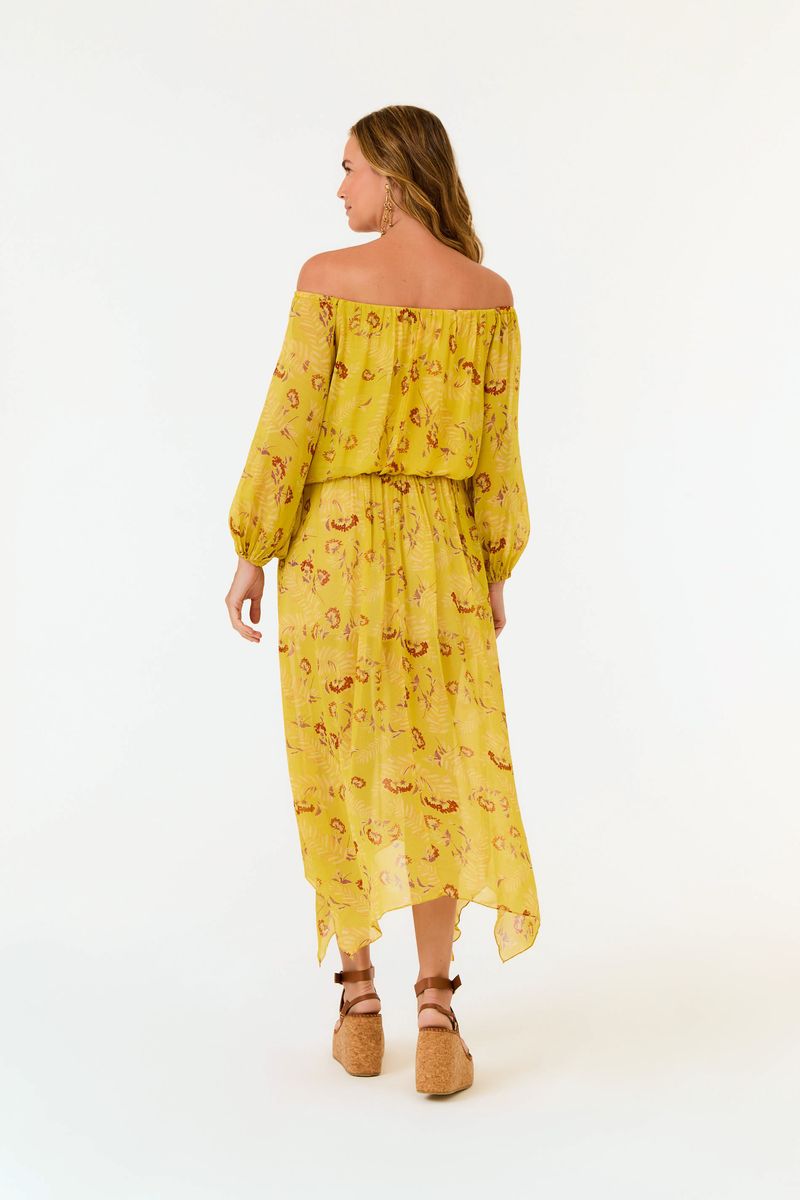 Saia Midi Ggt Estampa Daisy