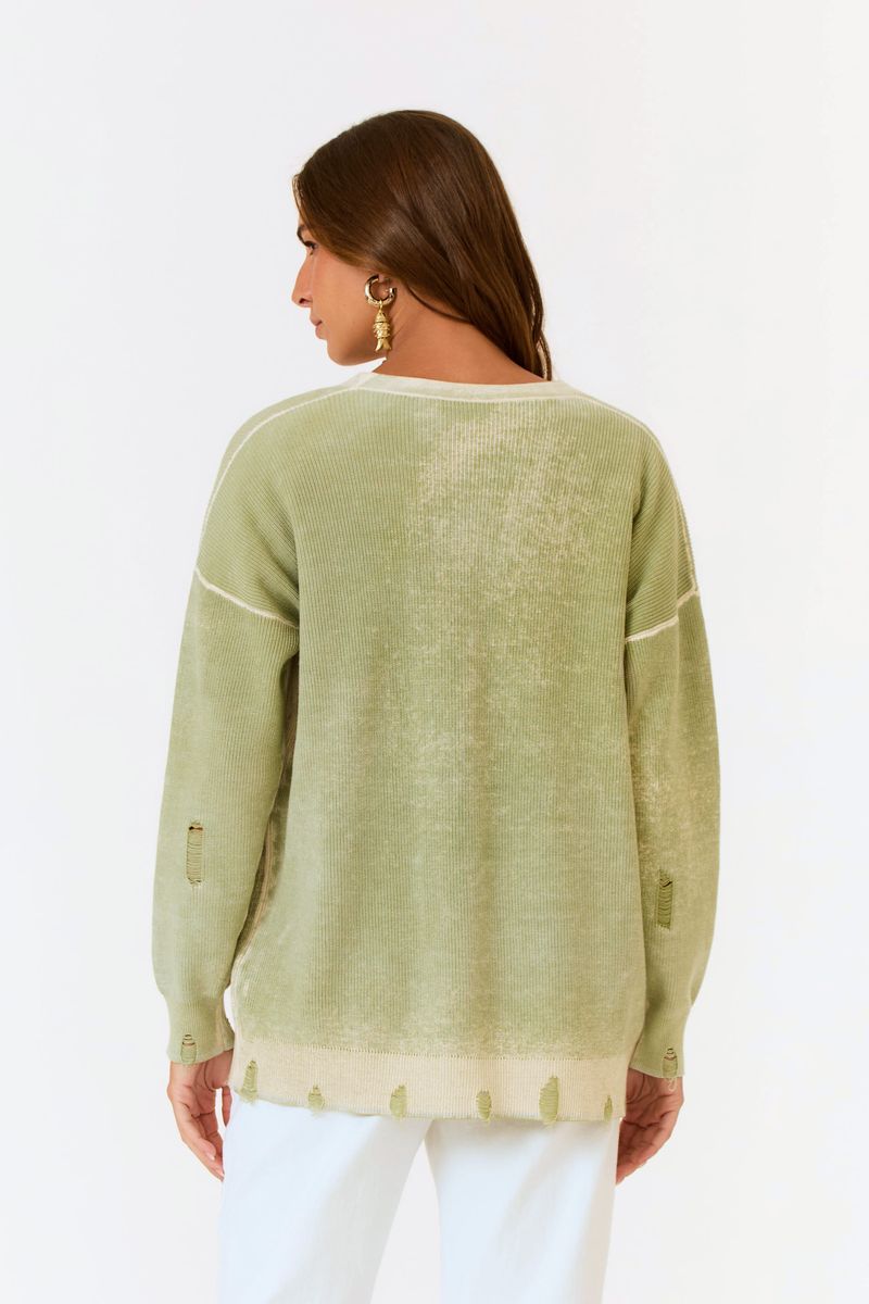 Casaco Tricot Stoned Washed