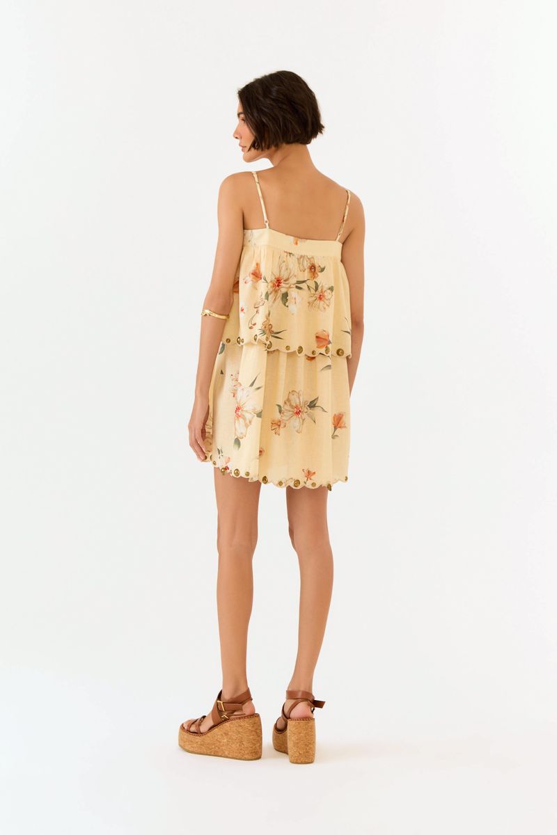 Vestido Curto Estampa Poppy