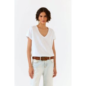 Blusa Manga Curta Decote v