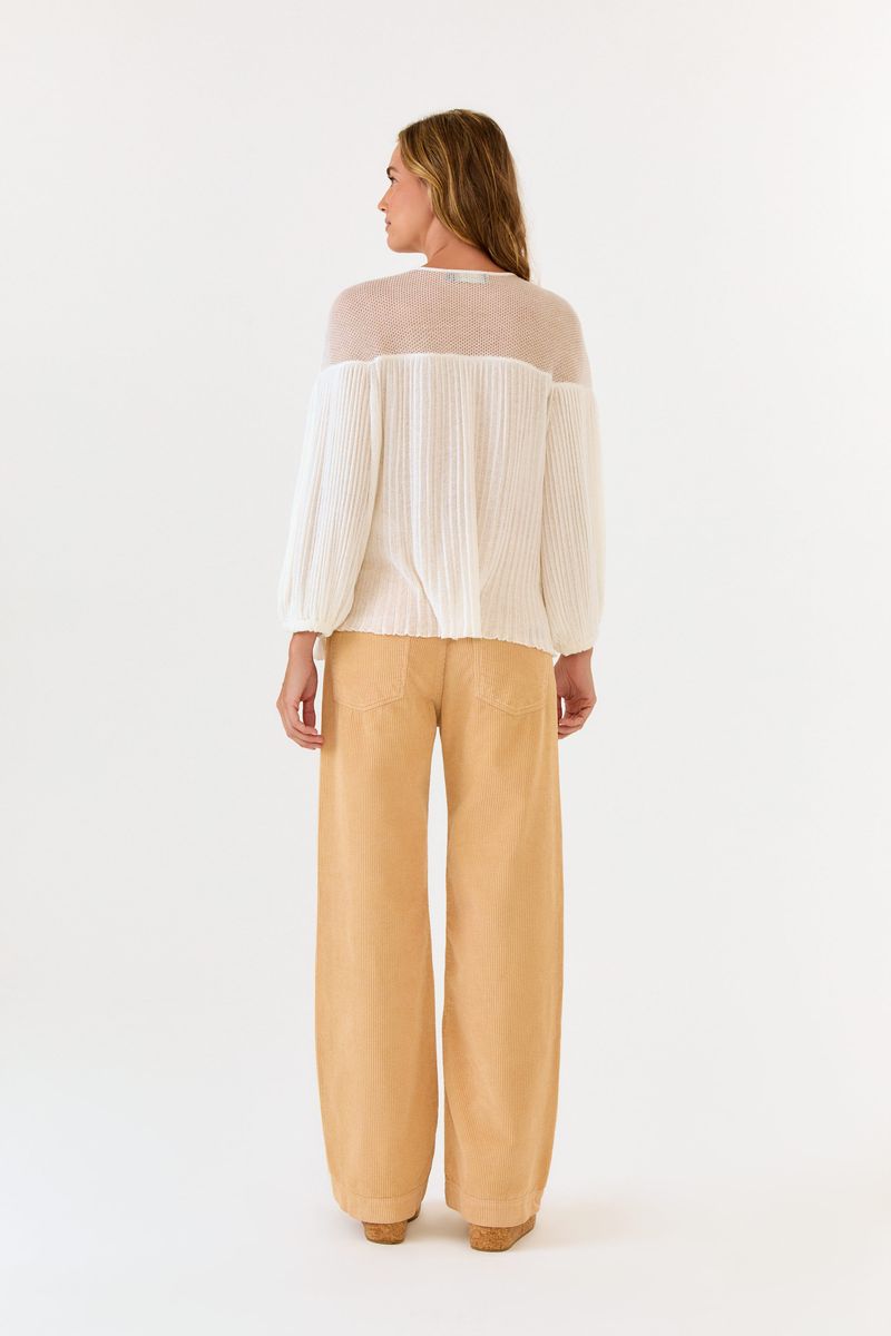 Calça Sarja Veludo Reta Five Pockets