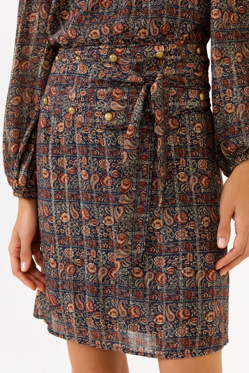 Vestido Curto Estampa Blues