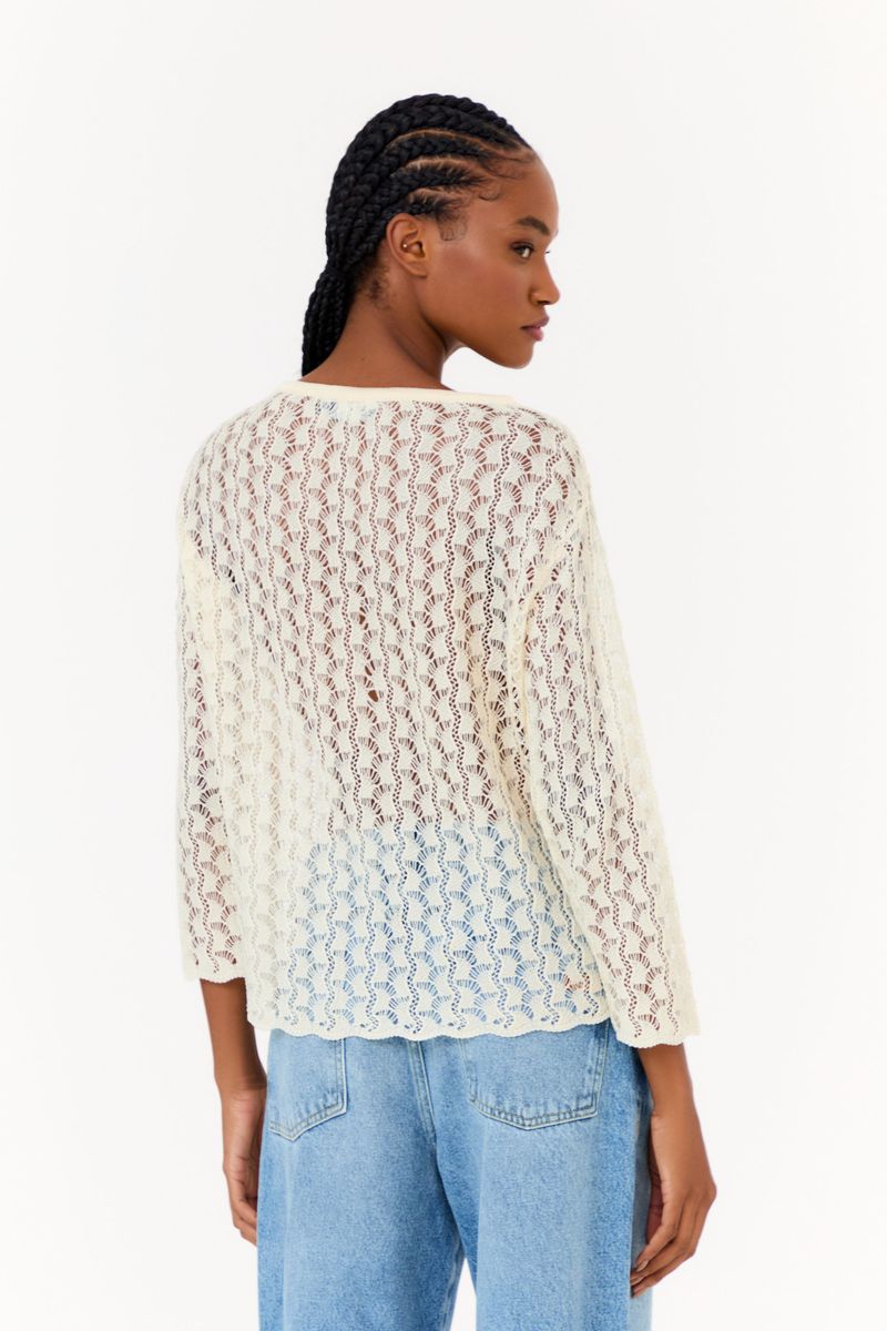 Blusa Tricot Ponto Renda