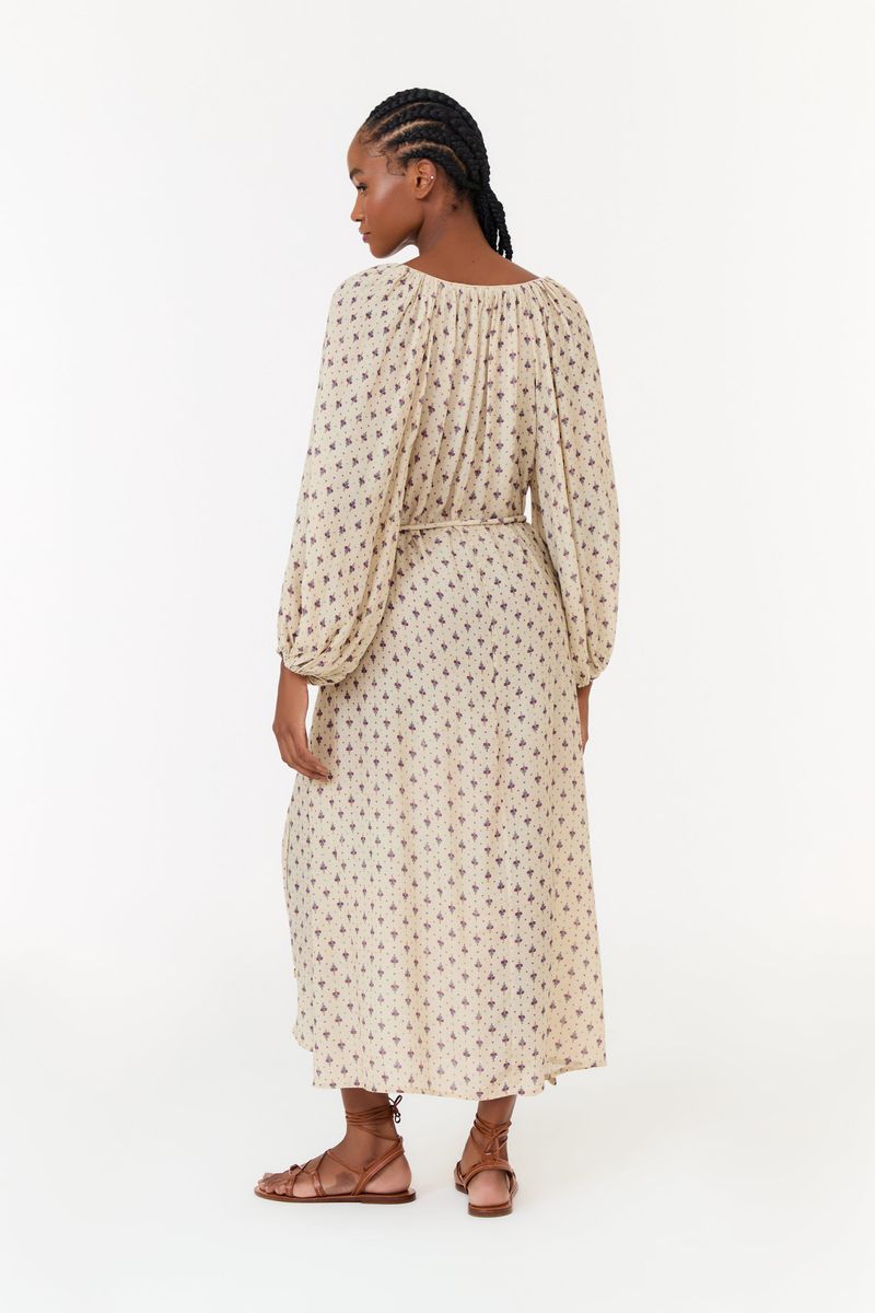 Vestido Manga Estampa Zaz