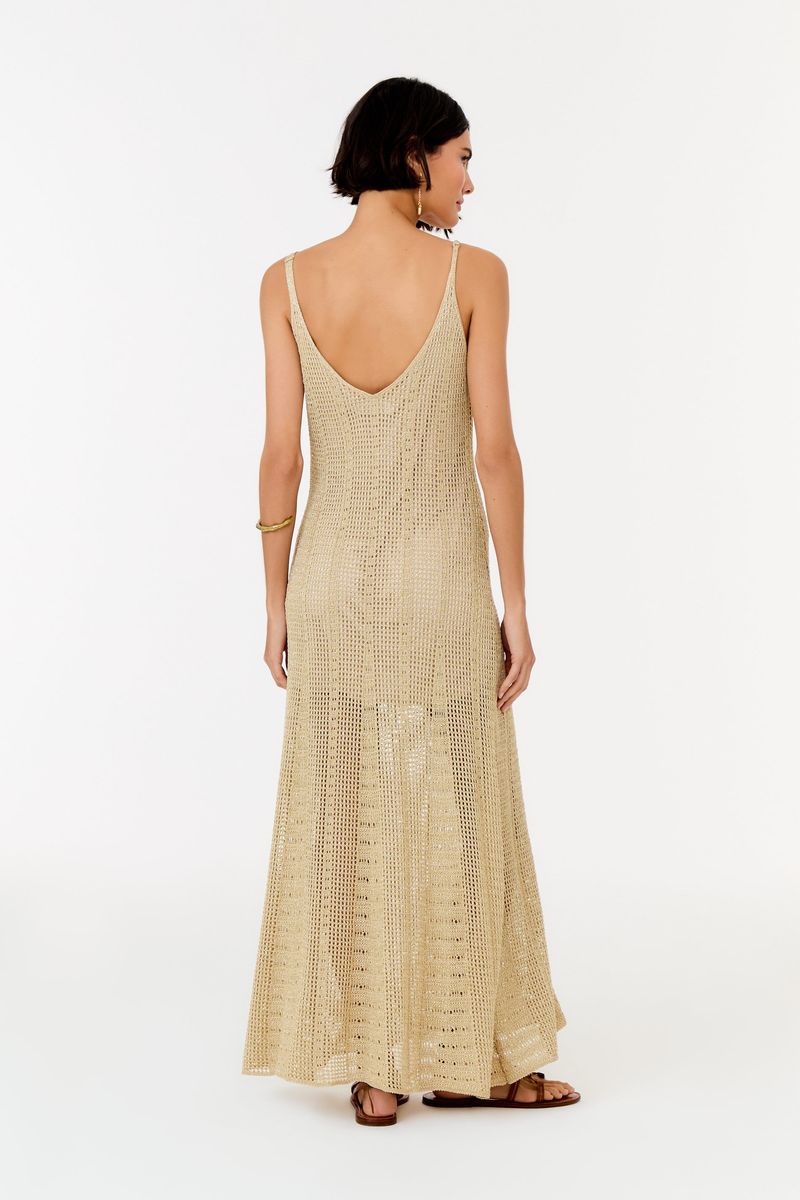 Vestido Tricot Nesgas Ponto Telado