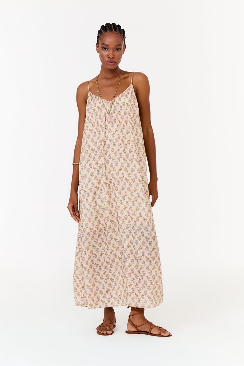 Vestido Midi Estampa Petal Mini