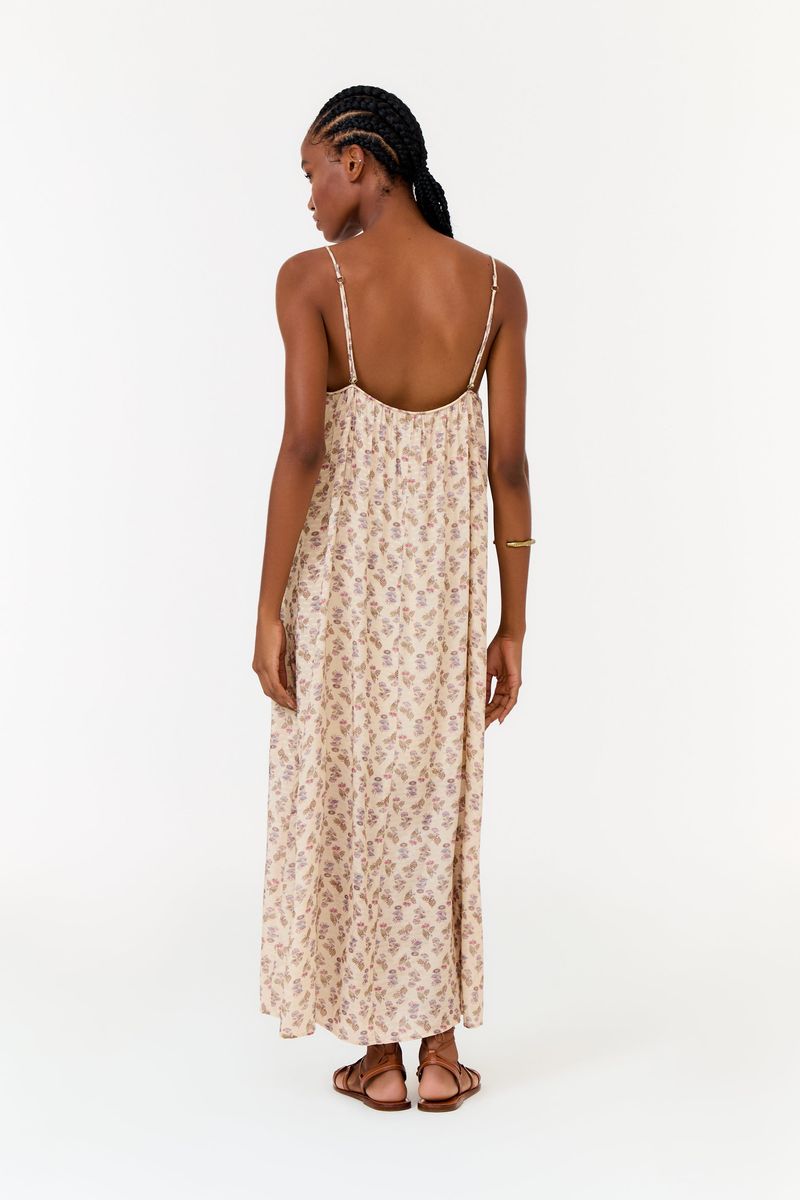 Vestido Midi Estampa Petal Mini