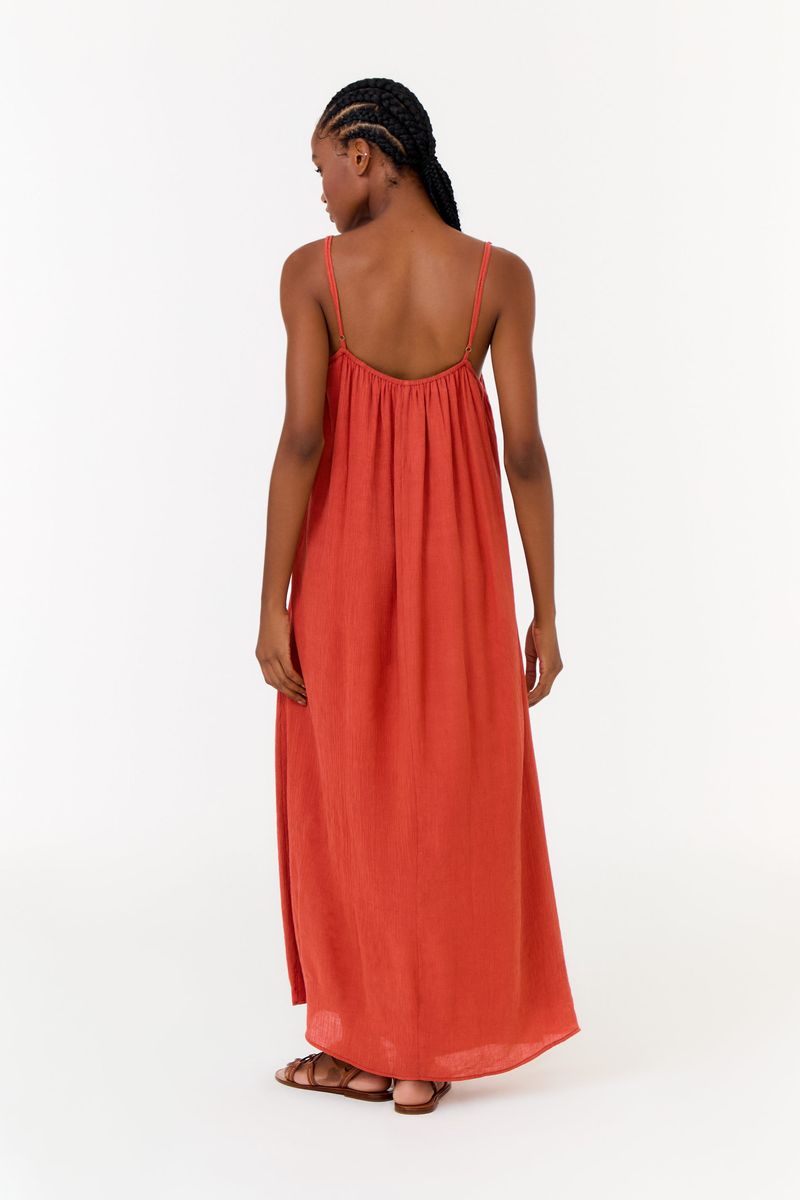 Vestido Midi Cava Reta