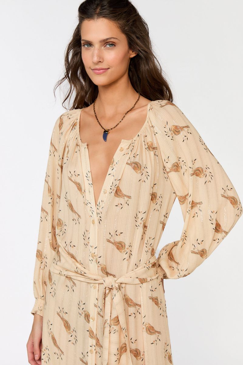 Vestido Chemise Estampa Sunny