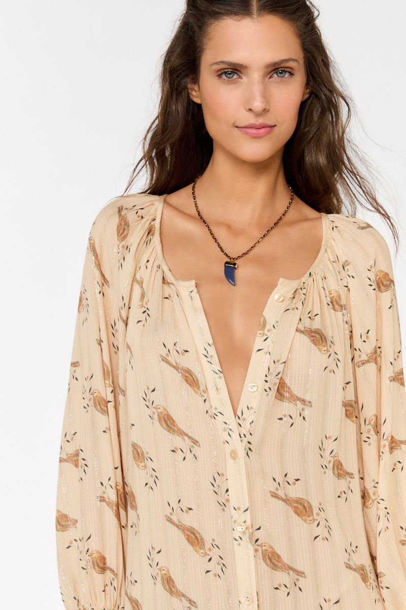 Vestido Chemise Estampa Sunny
