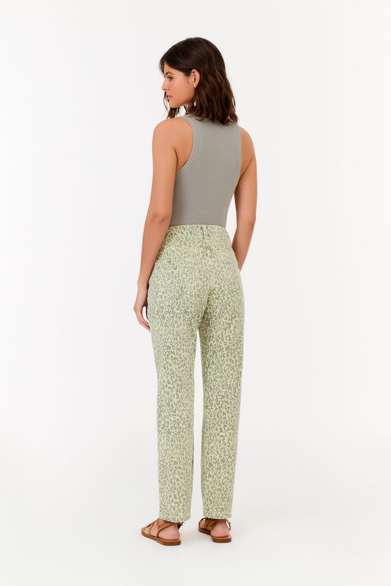 Calça Sarja Estampa Selva