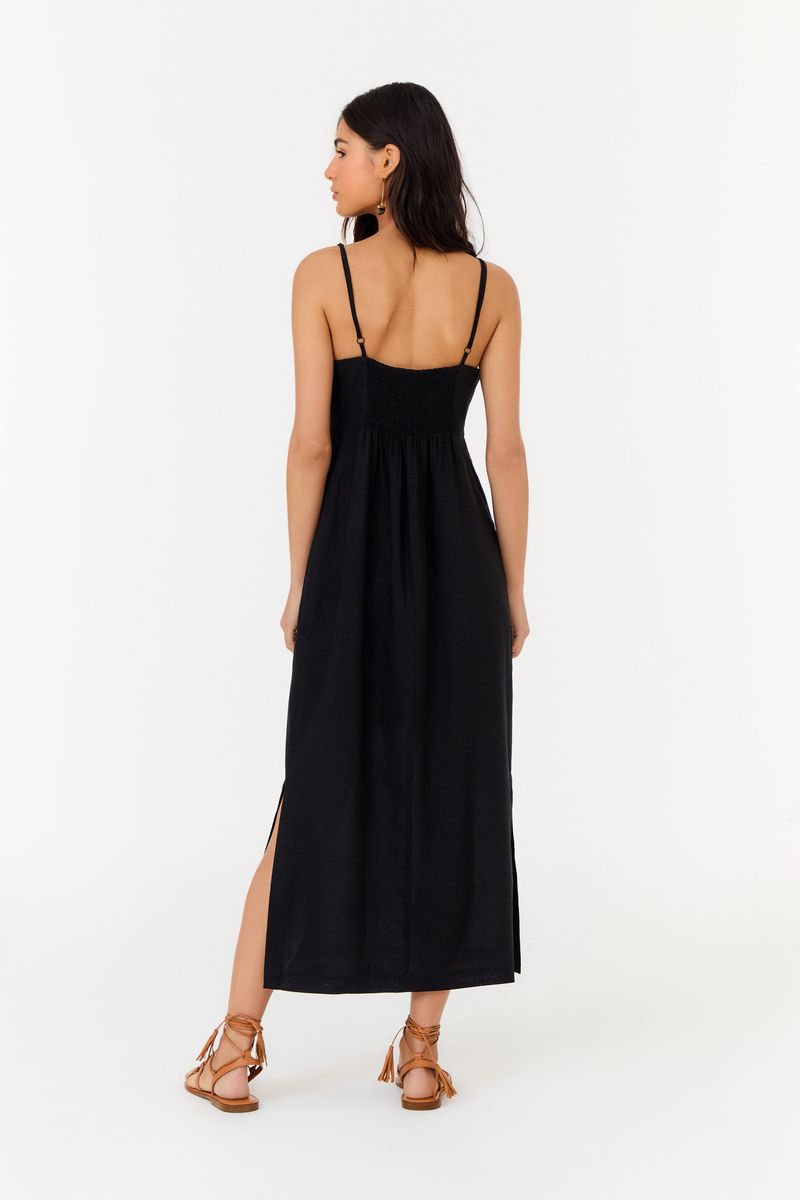 Vestido Midi Metais Decote