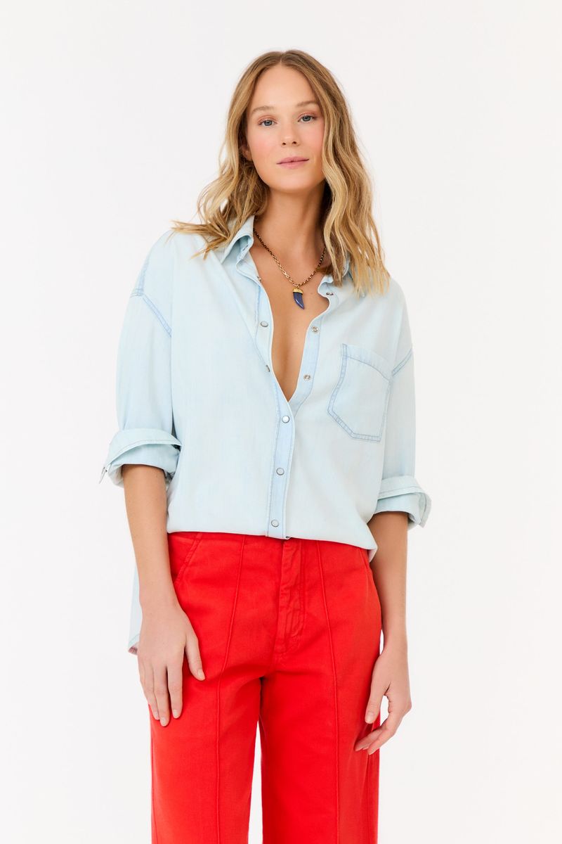 Camisa Jeans Oversize