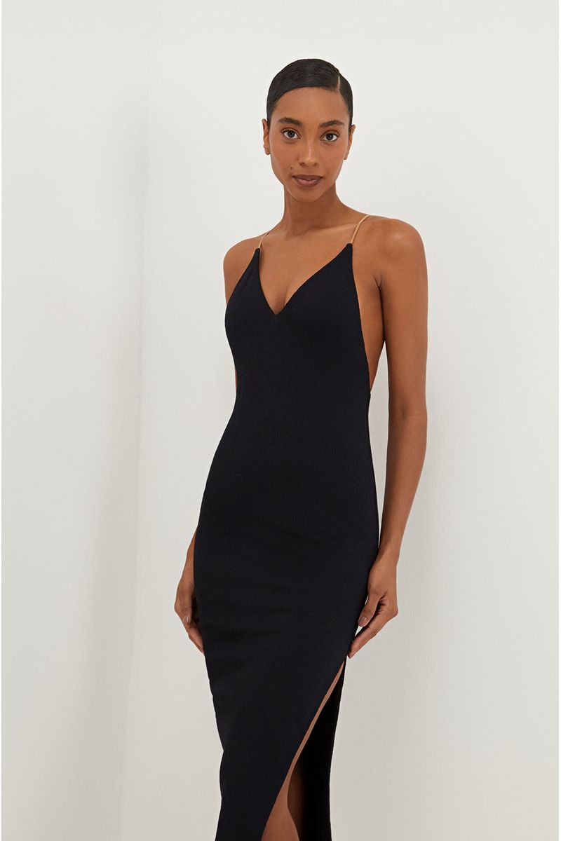 Vestido Midi Ney Detalhe Black