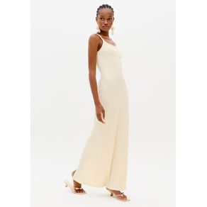 Vestido Canelado Super Midi De Alças
