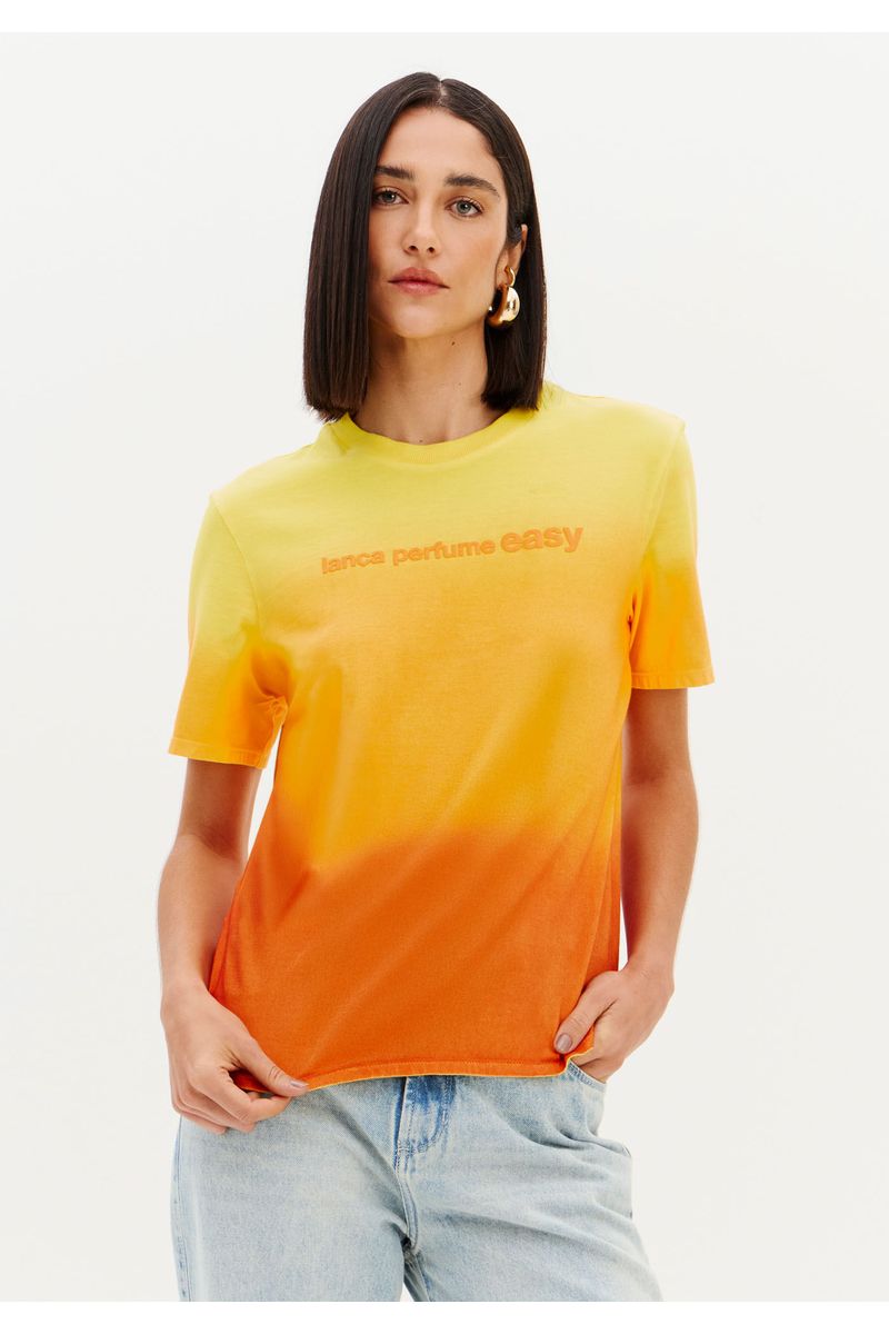 T-shirt De Manga Curta Com Estampa Easy