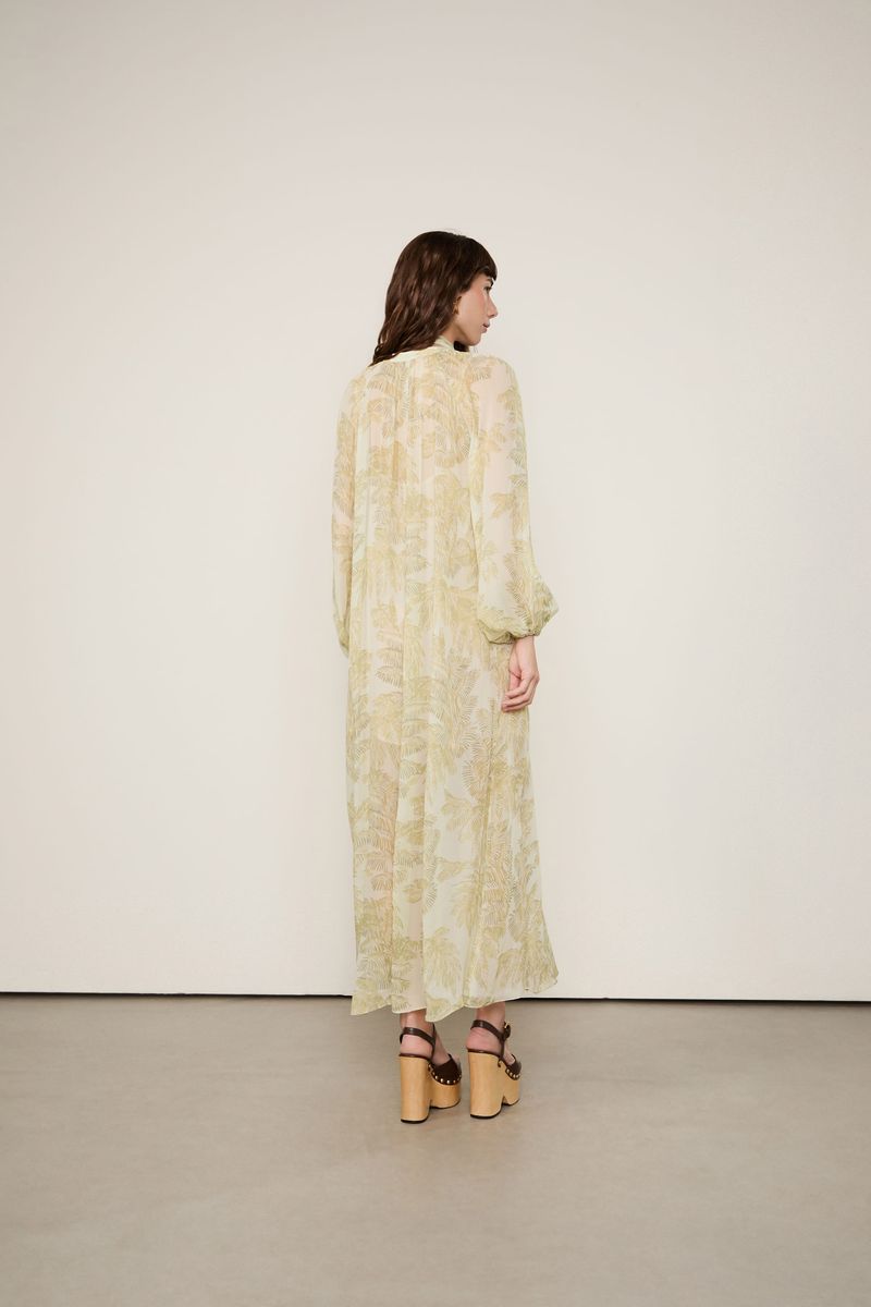 Chemise De Georgette Decote v Estampado
