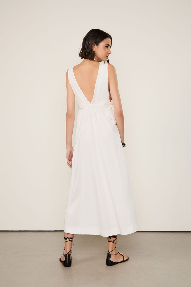 Vestido De Malha Amarração Lateral Off