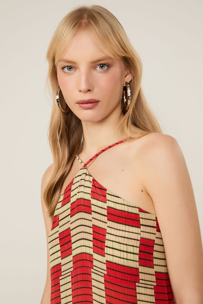 Vestido Longo Frente Única Estampado