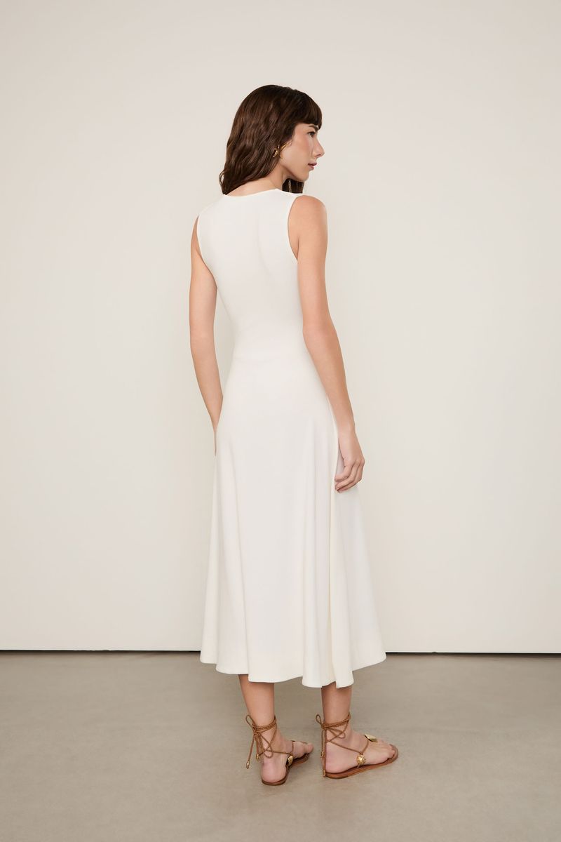 Vestido Decote Bailarina Off