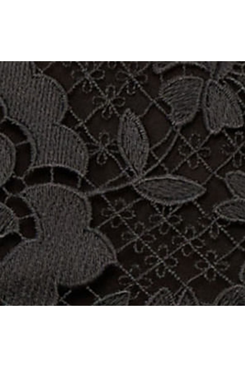 Vestido De Renda Curto Preto