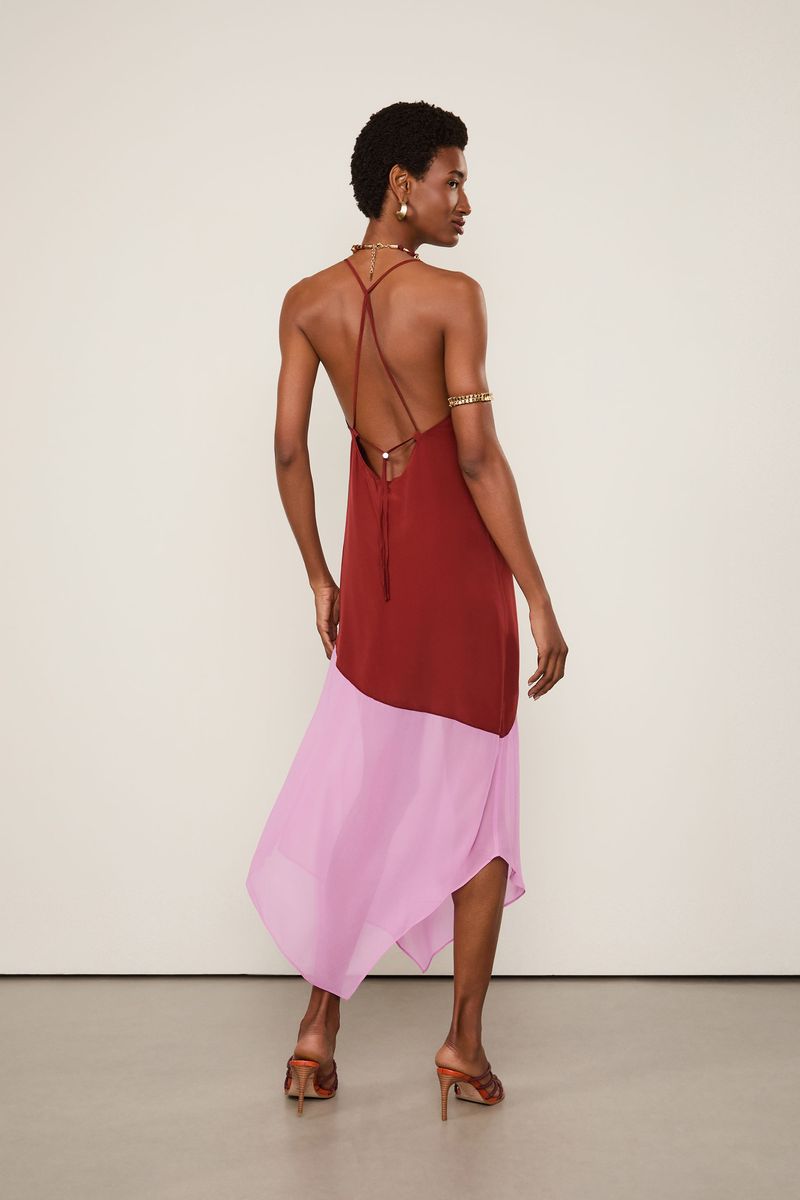 Vestido Midi Com Stopper Marrom Pimenta
