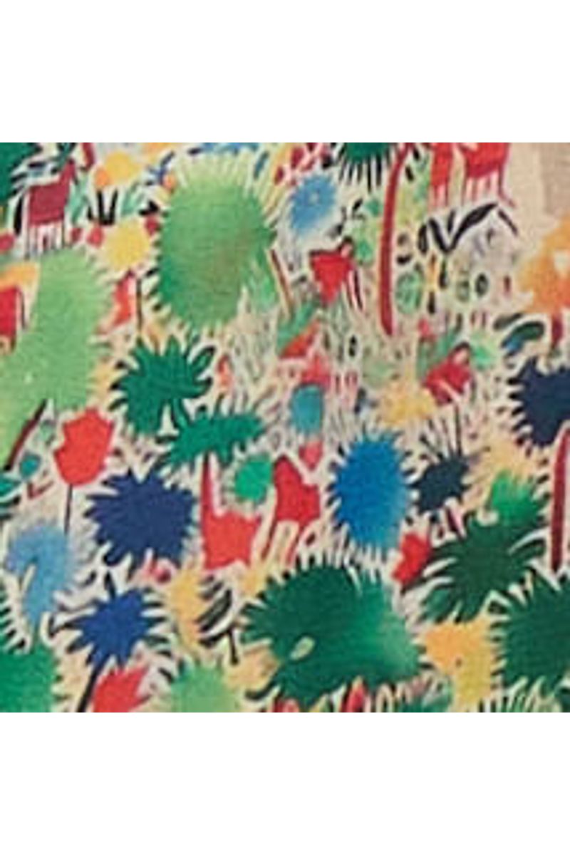 Macacão De Georgette Pesado Manga Curta Estampado