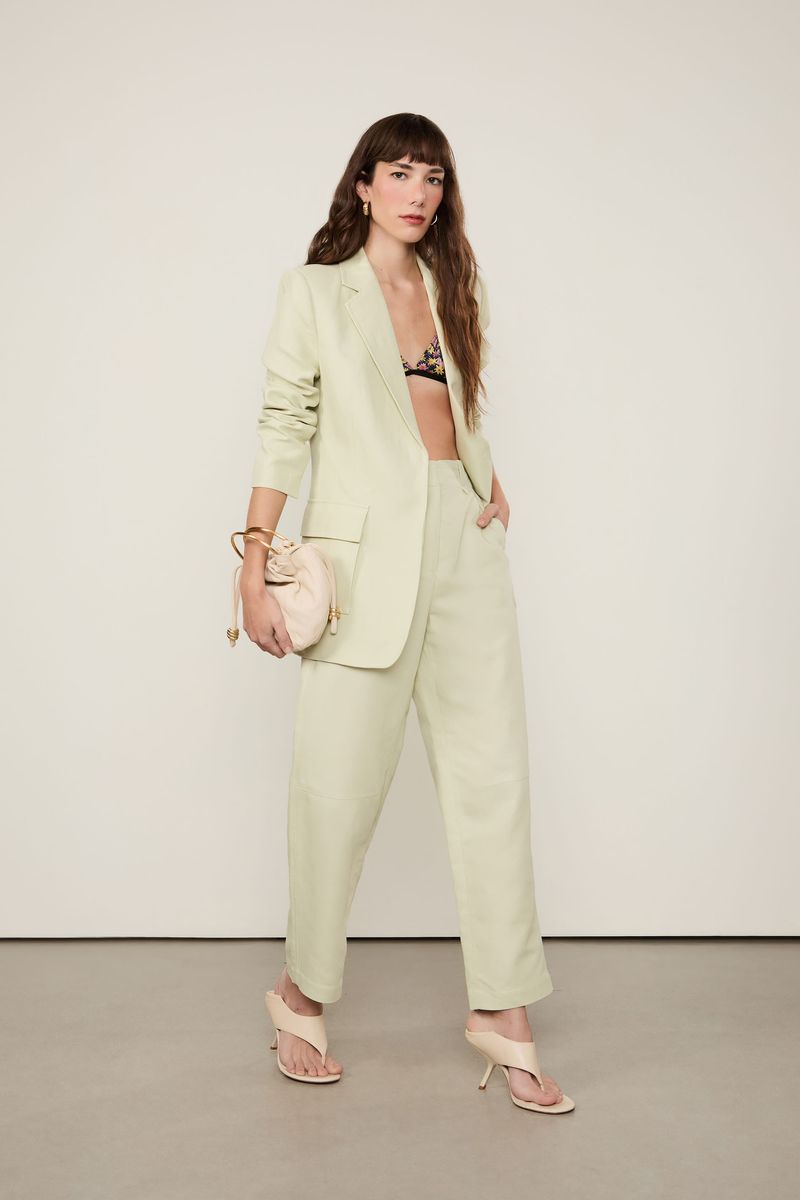 Blazer Com Linho Verde