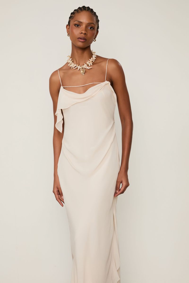 Vestido Longo Slip Desconstruído