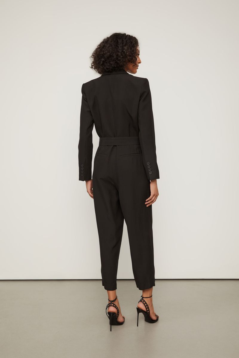 Macacao Alfa De Crepe Preto
