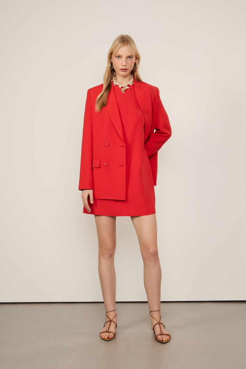 Vestido De Crepe Curto