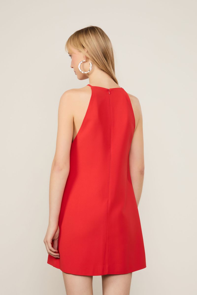 Vestido De Crepe Curto