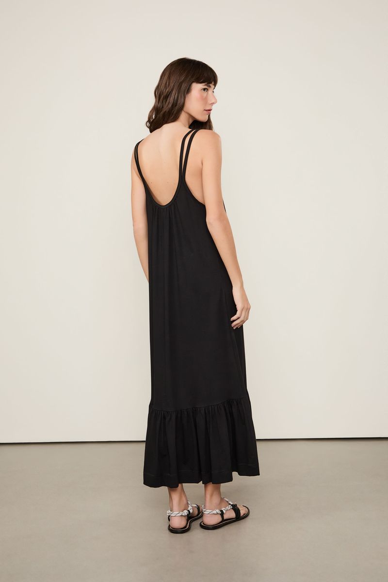 Vestido De Malha Com Alça Dupla