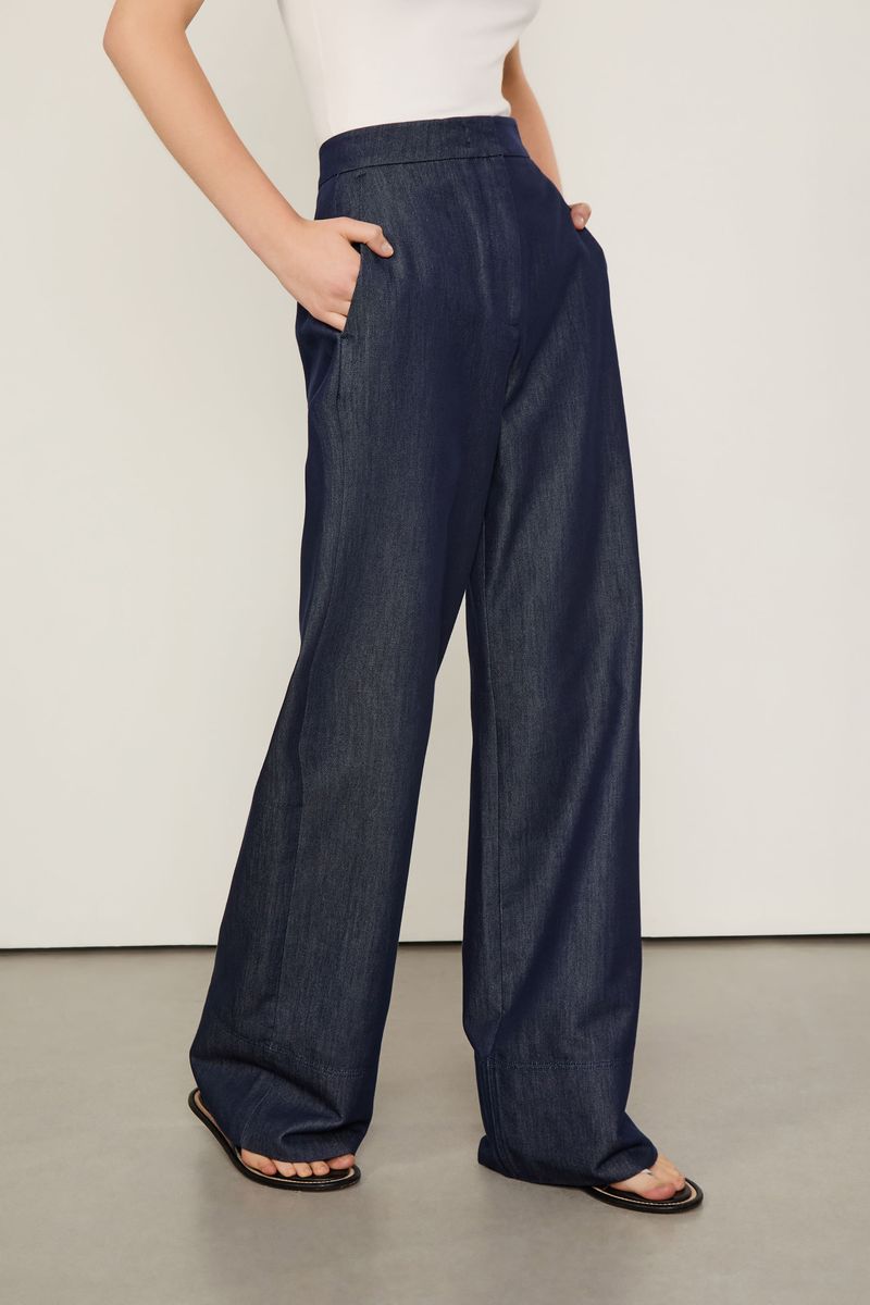 Calça Jeans Reta De Alfaiataria