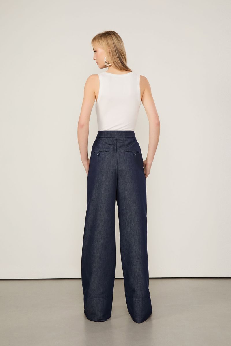 Calça Jeans Reta De Alfaiataria