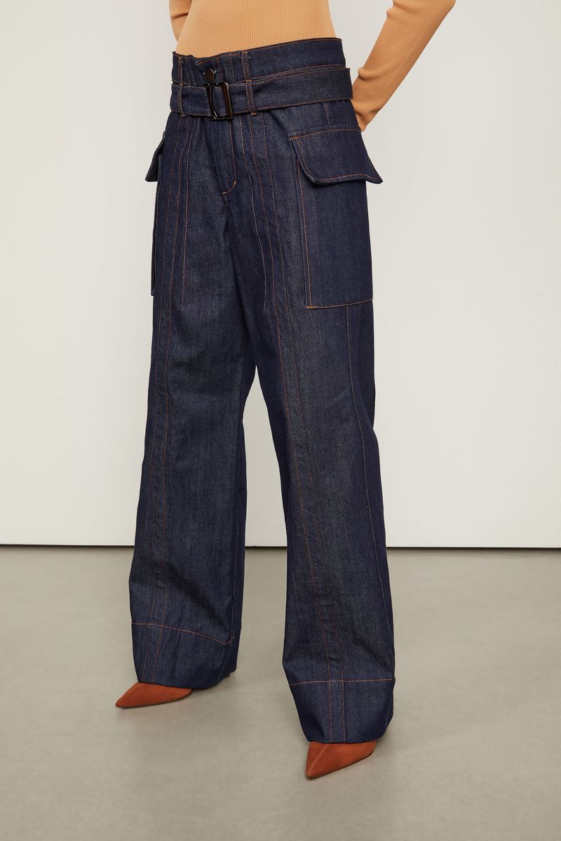 Calça Jeans Com Cós Duplo
