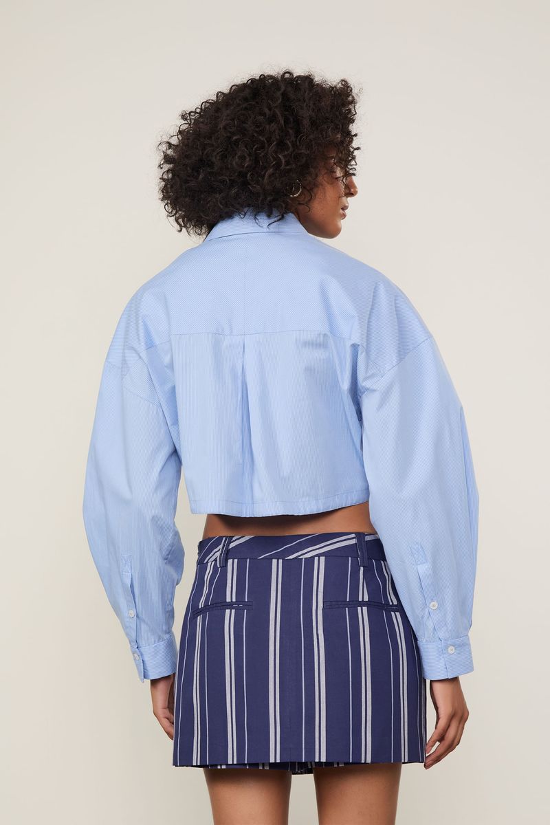 Short Saia Listras Largas Marinho