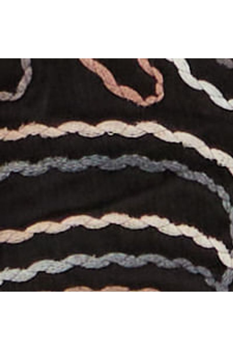 Short De Georgette Amplo Com Bordado