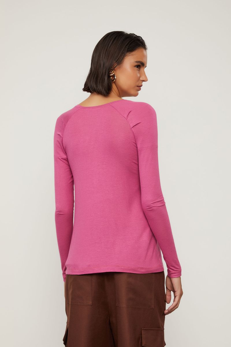 Blusa Manga Longa Ruibarbo Raglan