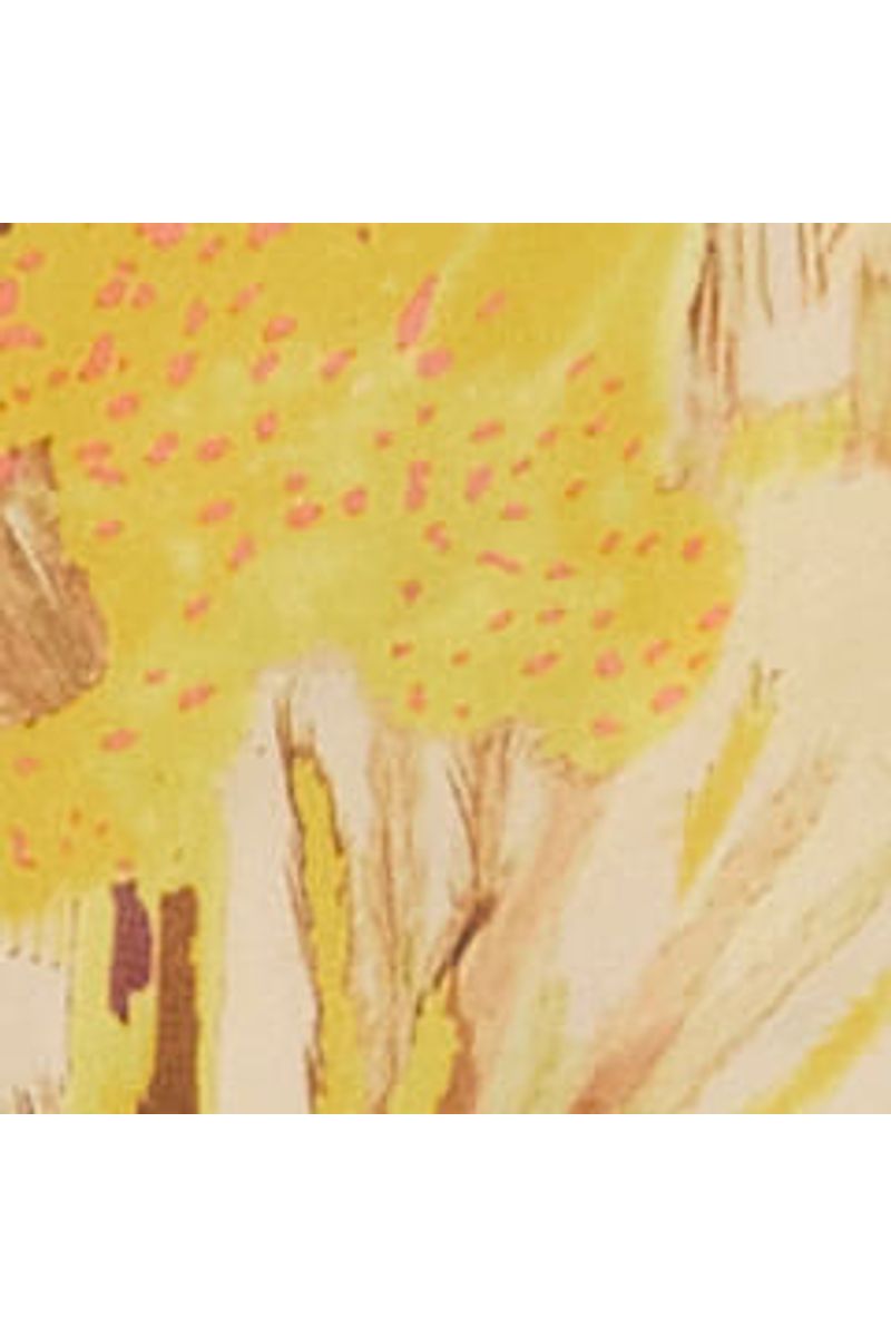Top De Georgette Pesado Amarração Estampado Sem Manga