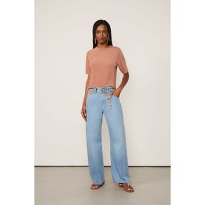 Blusa Básica De Tricot Com Lurex