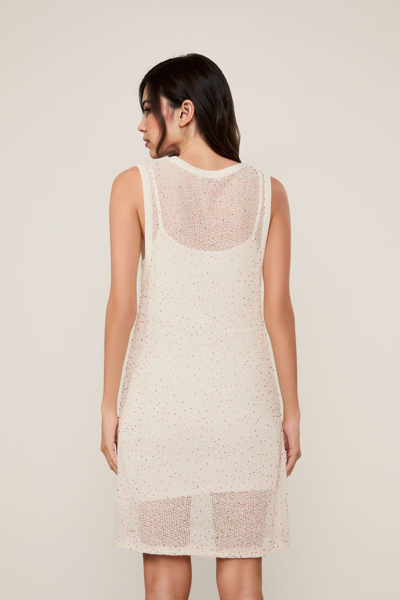 Vestido De Tricot Com Micanga