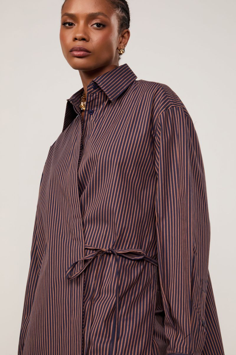 Camisa Nara Listras Brick