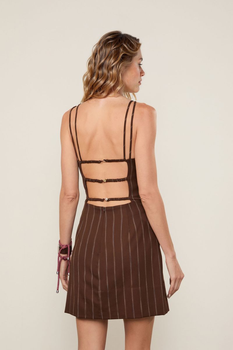Vestido De Viscose Curto Com Alças Em No